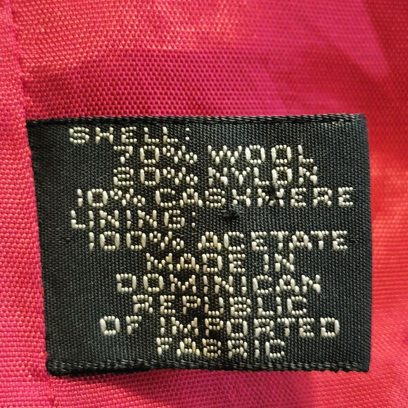 Express Vintage Red Wool Cashmere Blazer Coat Soft Single Breasted Chic Fall M - Picture 14 of 15